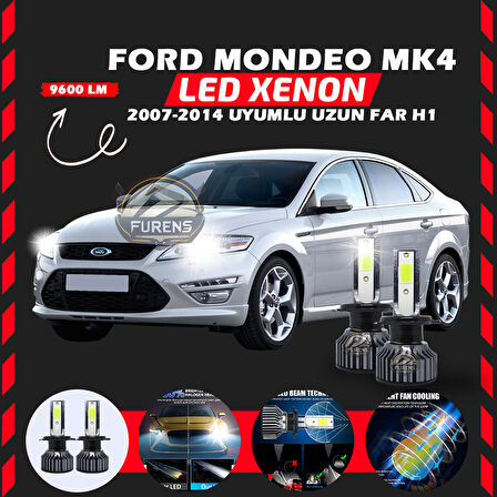 Ford Mondeo MK4 2007-2014 Uzun Far Uyumlu Şimşek Etkili Led Xenon Pro Series H1