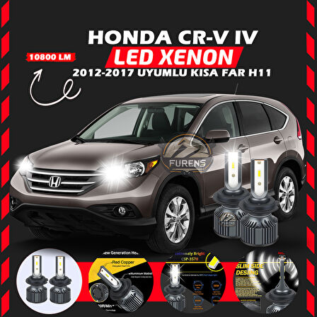 Honda CR-V 2012-2017 Kısa Far Uyumlu Şimşek Etkili Led Xenon Premium Series H11