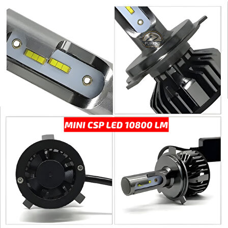 Hyundai Accent Era 2006-2012 Uzun-Kısa Far Uyumlu Şimşek Etkili Led Xenon Premium Series H4