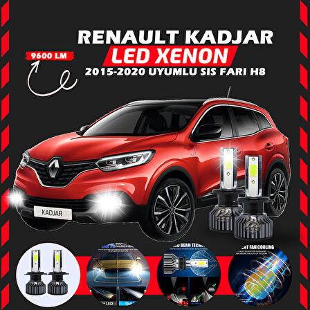 Renault Kadjar 2015-2020 Sis Farı Uyumlu Şimşek Etkili Led Xenon Pro Series H8