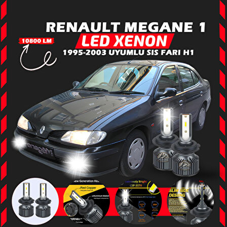 Renault Megane 1 1995-2003 Sis Farı Uyumlu Şimşek Etkili Led Xenon Premium Series H1
