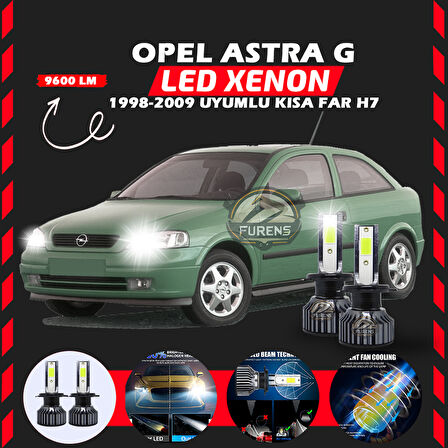 Opel Astra G 1998-2009 Kısa Far Uyumlu Şimşek Etkili Led Xenon Pro Series H7