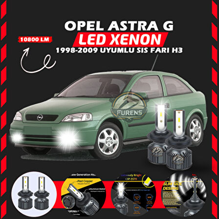 Opel Astra G 1998-2009 Sis Farı Uyumlu Şimşek Etkili Led Xenon Premium Series H3