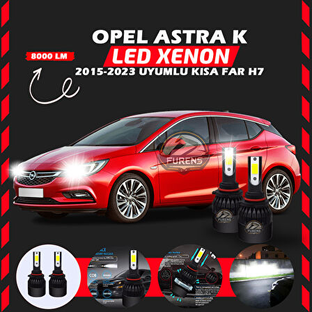 Opel Astra K 2015-2023 Kısa Far Uyumlu Şimşek Etkili Led Xenon Light Series H7