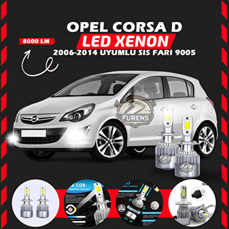 Opel Corsa D 2006-2014 Sis Farı Uyumlu Şimşek Etkili Led Xenon Performance Series H9005