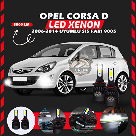 Opel Corsa D 2006-2014 Sis Farı Uyumlu Şimşek Etkili Led Xenon Light Series H9005