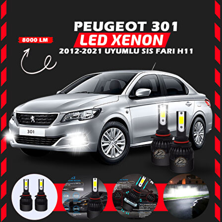 Peugeot 301 2012-2021 Sis Farı Uyumlu Şimşek Etkili Led Xenon Light Series H11