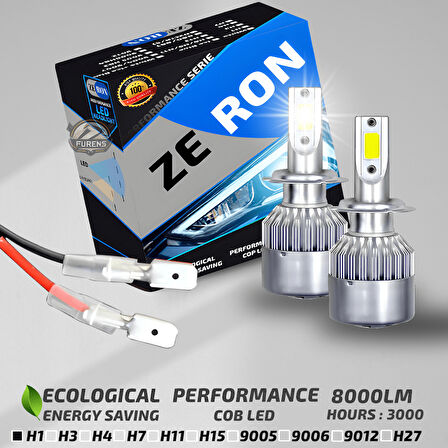 Peugeot 301 2012-2021 Uzun Far Uyumlu Şimşek Etkili Led Xenon Performance Series H1