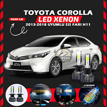 Toyota Corolla 2013-2018 Sis Farı Uyumlu Şimşek Etkili Led Xenon Pro Series H11