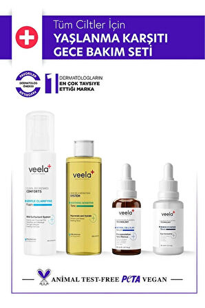  Tüm Ciltler İçin Yaşlanma Karşıtı Gece Bakım Seti