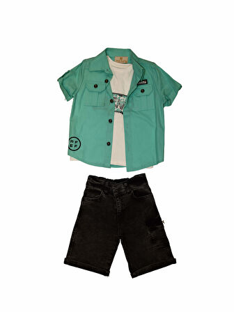 2801 ŞORT T-SHİRT GÖMLEK TAKIM