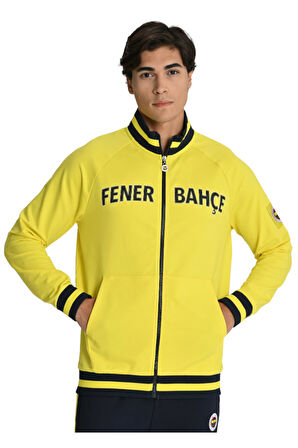 Fenerbahçe Sarı Tribün Lazer Kutulu Arma Detay Erkek Sweatshirt