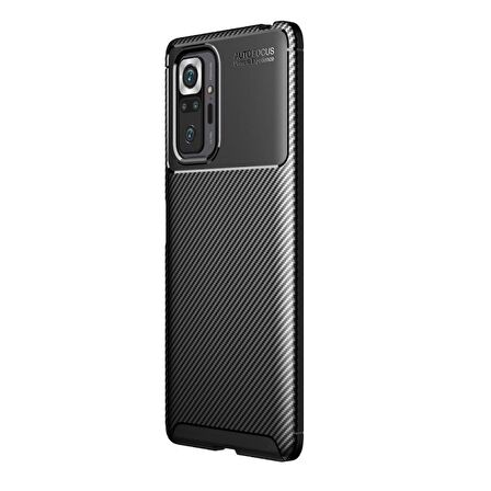 Smcase Xiaomi Redmi Note Note 10 Pro Max Kılıf Negro Karbon Silikon