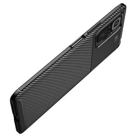 Smcase Xiaomi Redmi Note 10 Pro Max Kılıf Negro Karbon Silikon  Nano Ekran Koruyucu