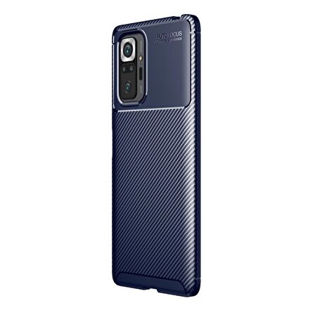 Smcase Xiaomi Redmi Note 10 Pro Max Kılıf Negro Karbon Silikon  Nano Ekran Koruyucu