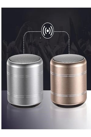 Mini Alüminyum TWS Kablosuz Bluetooth Hoparlör – Yuvarlak Metal Tasarım, Yüksek Bas ve Taşınabilir Özellikler (  )