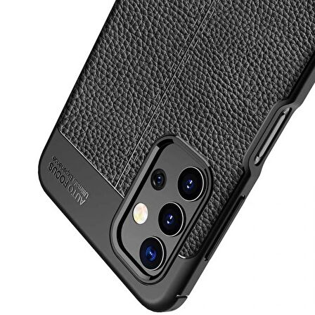 Smcase Samsung Galaxy A32 4G Kılıf Deri Dokulu Silikon 