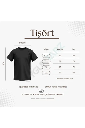 Unisex Kalpli Kurdele Baskılı Tasarım Tshirt