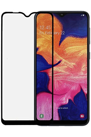 Samsung Galaxy A20 Tam Kaplayan Kırılmaz Cam Ekran Koruyucu - Siyah