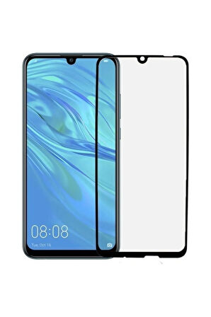 Huawei P Smart 2019 Kırılmaz Cam Tam Kaplayan Ekran Koruyucu - Siyah - Extra İnce