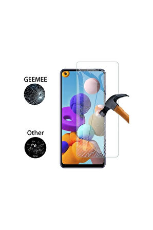Samsung Galaxy A21s Kırılmaz Cam Nano Ekran Koruyucu Extra Darbe Emici