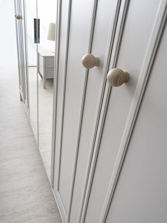Yakamoz 6 Kapaklı Aynalı Elbise Dolabı Gardrop 253x64x213 