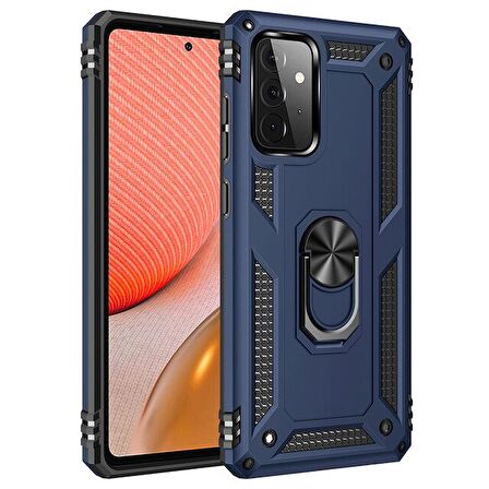 Smcase Samsung Galaxy A72 Kılıf Vega Yüzüklü Tank Kapak 