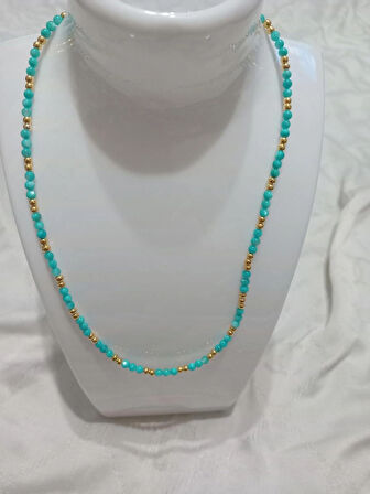 MAVİ KOLYE, BİLEKLİK VE KÜPE TAKI SETİ