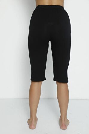 Lüx Nefes Alan Özel Likralı Viskon Cepli Kadın Kapri & Bermuda