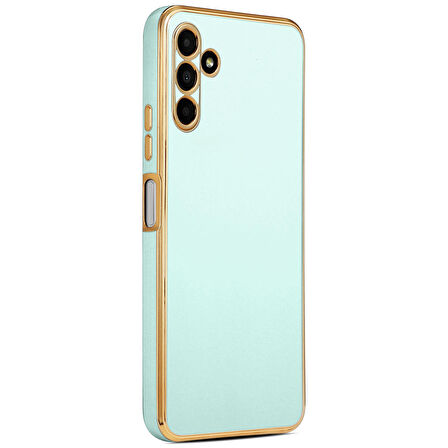 Gpack Samsung Galaxy A34 Kılıf Bark Parlak Silikon Renkli Kenarları Rose