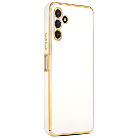 Gpack Samsung Galaxy A34 Kılıf Bark Parlak Silikon Renkli Kenarları Rose