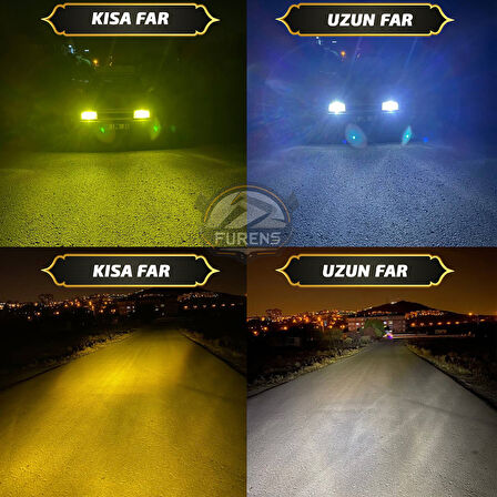 Honda Civic V-Tec 2 Mercek Led Xenon Uzun - Kısa Çift Renk