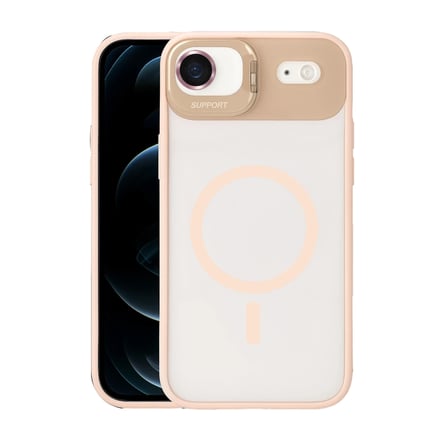 Joko Apple iPhone 17 Air Remim Lensli Magsafe Standlı Kapak - Pembe