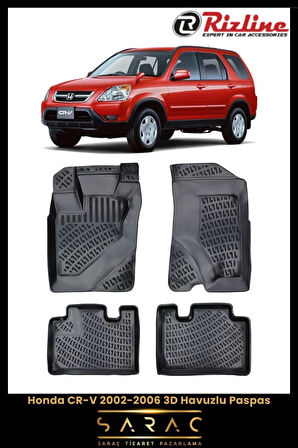 Rizline Honda CR-V 2003 Model 3D Havuzlu Paspas
