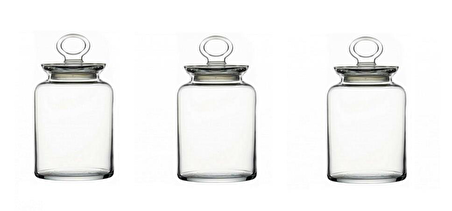 Paşabahçe 96761 Vakumlu 1.130 ml Cam Kavanoz Seti 3'lü