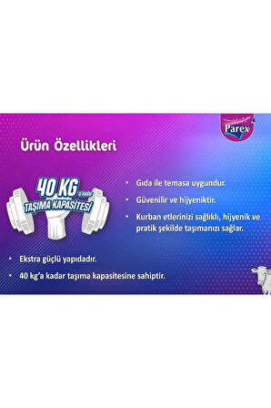 Gıda Taşıma Torbası Kurban Eti Taşıma Torbası 70*90cm 40 Kg Kapasiteli