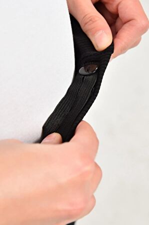 Inceltici Etki Bir Beden Küçük Gösteren Toparlayıcı Solmayan Siyah Fitilli Hamile Tayt