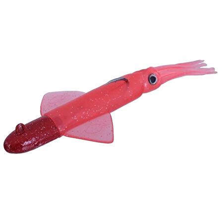 JLC Xipi 90 Set 134gr 20cm #09 Red Shiny Silikon Kalamar