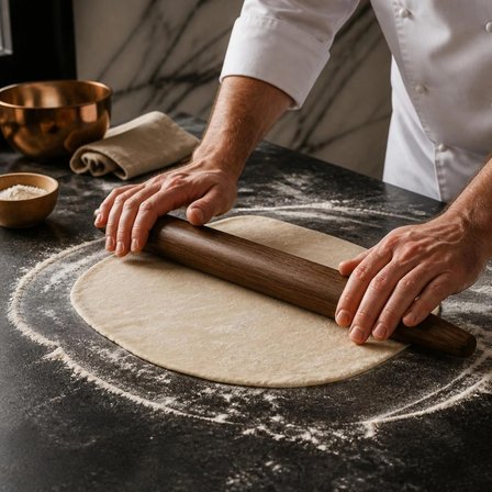 HICOWOOD French Tipi Doğal Ceviz Ağacı Merdane – 50 cm | El Yapımı & Dayanıklı