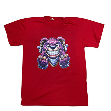 Renkli Ayıcık Baskılı Özel Tasarım Tişört