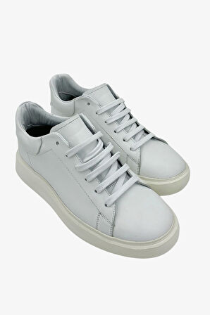 Elevold MELA Erkek Hakiki Deri 7 cm Boy Uzatan Beyaz Spor Ayakkabı