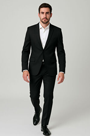 ALFA Erkek Hakiki Deri El Yapımı Siyah Klasik 7 cm Boy Uzatan Ayakkabı