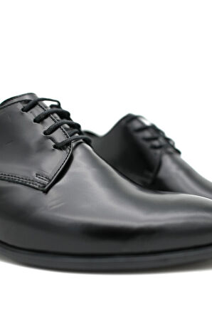 ALFA Erkek Hakiki Deri El Yapımı Siyah Klasik 7 cm Boy Uzatan Ayakkabı