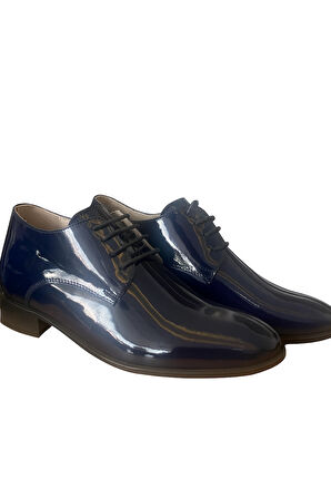 Alfa %100 Deri Damatlık Erkek Ayakkabı 7 Cm Gizli Topuklu Boy Uzatan - Mat/Rugan