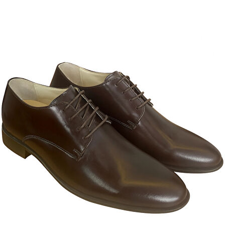 Alfa %100 Deri Damatlık Erkek Ayakkabı 7 Cm Gizli Topuklu Boy Uzatan - Mat/Rugan