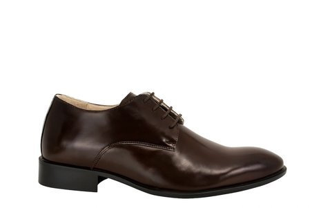 Alfa %100 Deri Damatlık Erkek Ayakkabı 7 Cm Gizli Topuklu Boy Uzatan - Mat/Rugan