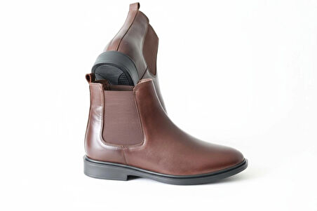 VALE Erkek Hakiki Deri El Yapımı 7 cm Boy Uzatan Chelsea Bot