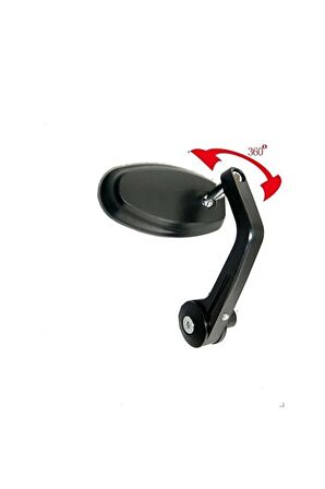 Motosiklet Gidon Aynası Siyah Renk Siyah Topuz 22 Mm Gidon Uyumlu -Arasmoto