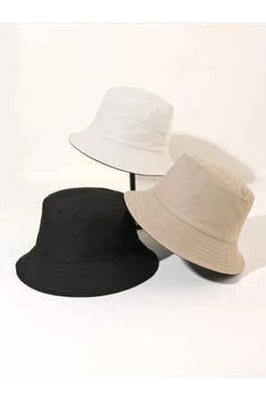 Unisex Bucket Balıkçı Şapka 3'lü Set