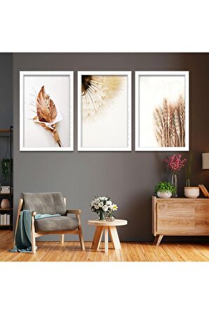 5 Parça Mdf Pembe Çiçekli Yol Tablo